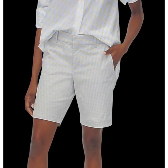 J CREW Women's Frankie Bermuda White Chino Shorts 8.5" Inseam Sz 12 - Picture 1 of 5